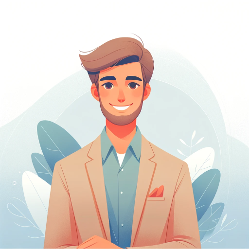 DALL·E 2023-11-11 09.02.48 – Illustration of a friendly and approachable human character, exuding professionalism and a willingness to help. This character should have a warm smil