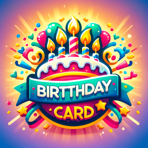 DALL·E 2023-11-18 22.21.26 – A vibrant, eye-catching logo for a birthday card creation app. The logo features a festive birthday cake with candles in the shape of a ‘B’ and a ‘C’