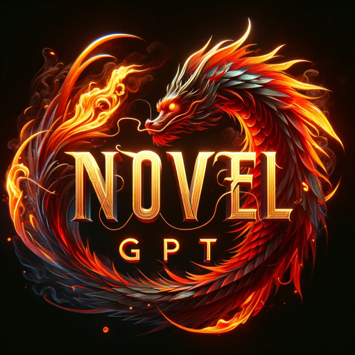 DALL·E 2023-12-18 21.34.33 – Create a stylized text logo for ‘Novel GPT’ using the same photorealistic wuxia style with a fiery Chinese dragon aura, as if rendered using Unreal En