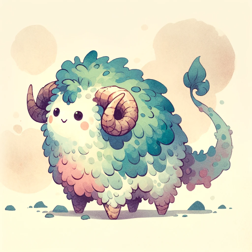 DALL·E 2023-11-19 00.04.43 – A whimsical creature designed with a hand-drawn, watercolor-like style, reminiscent of early monster designs from popular role-playing games. The crea